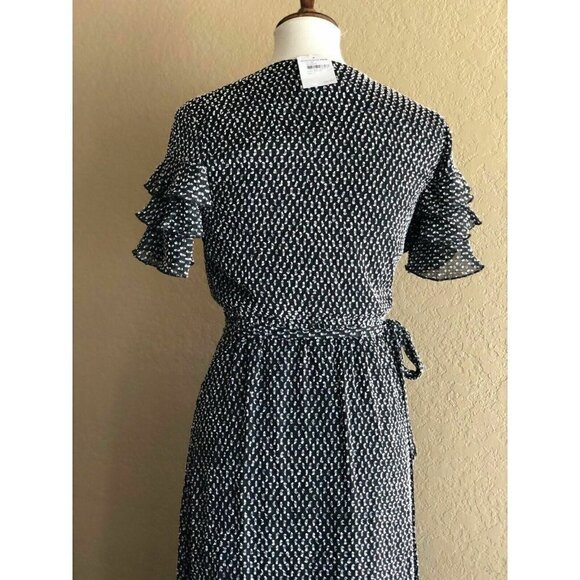 ALI & JAY Black Chiffon Yolo Ruffle Wrap Dress XS - Picture 9 of 12